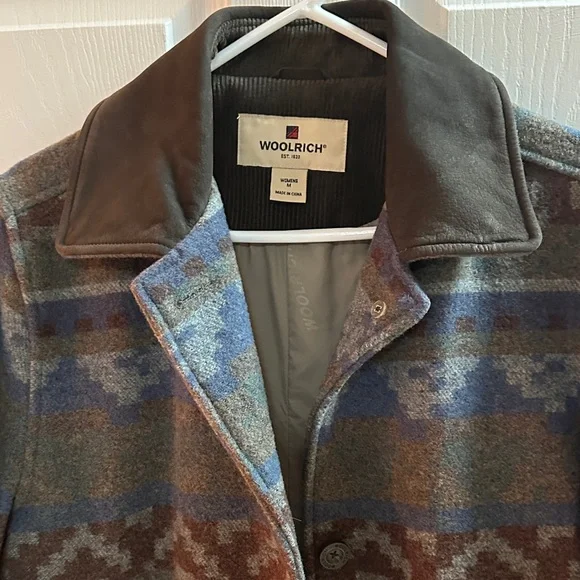 VINTAGE WOOLRICH Women's Long Coat MEDIUM - Picture 2 of 5